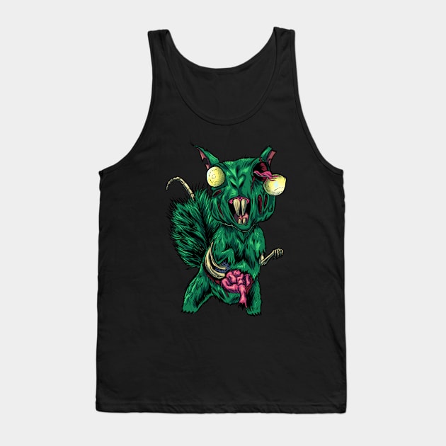 Zombie Squirrel Tank Top by Thai_Lu